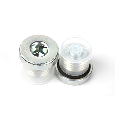 碳鋼環(huán)保藍白鋅封閉(24/72h)定制內(nèi)六角帶磁鐵堵頭(含ED墊)定制D5747